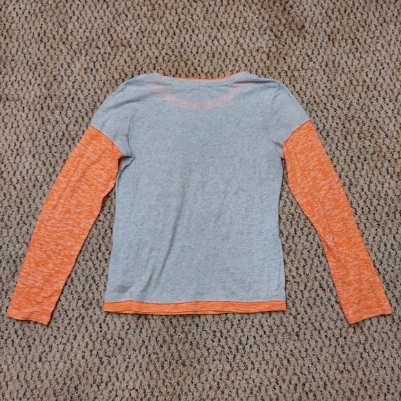 Justice Layered T-Shirt Basketball Hoops Orange Black Silver Girl Size 18 - Picture 13 of 14